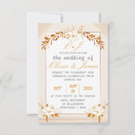 Elegant Customizable Wedding RSVP Card Karte