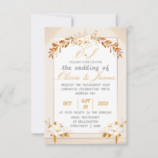 Elegant Customizable Wedding RSVP Card Karte