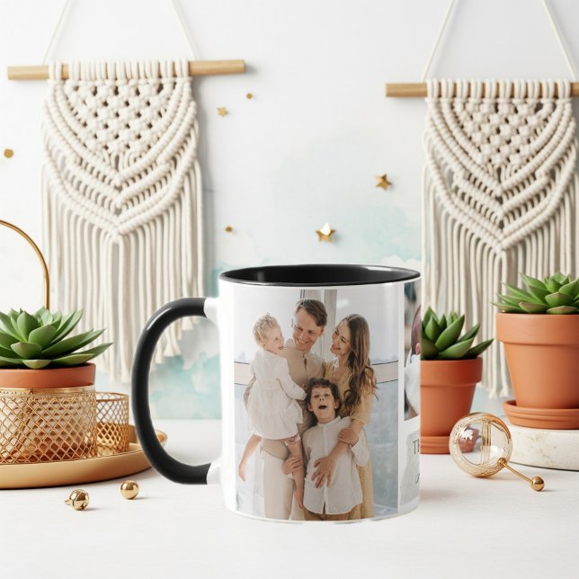 Elegant customized family collage mug tasse (Von Creator hochgeladen)