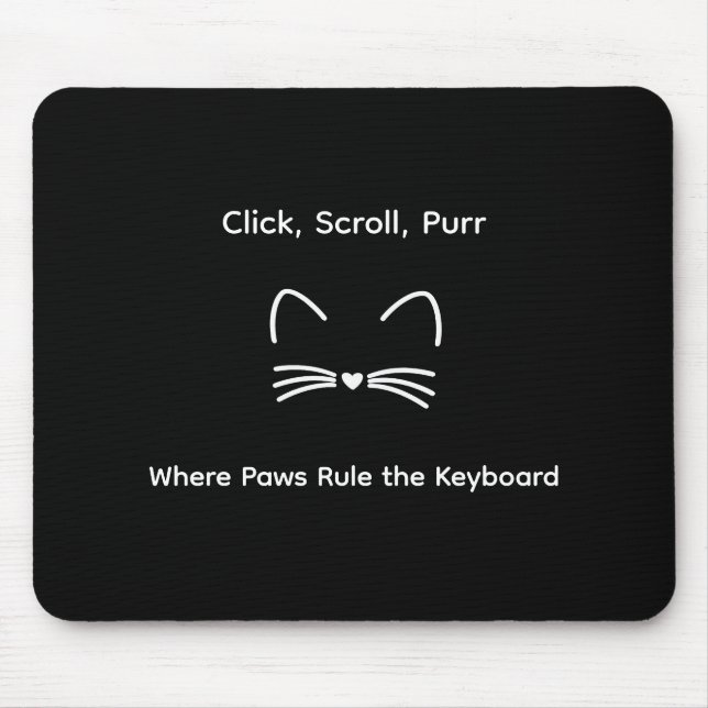 Elegant Cute Cat Lover Trendy Classy Stylish  Mousepad (Vorne)