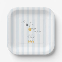 Elegant Cute Lemon Citrus Baby Shower Pappteller