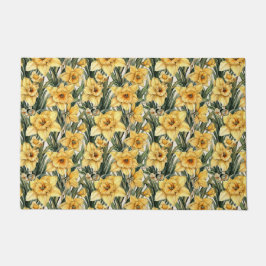 Elegant daffodil Gelbe Frühlingsblumen Ostern Fußmatte