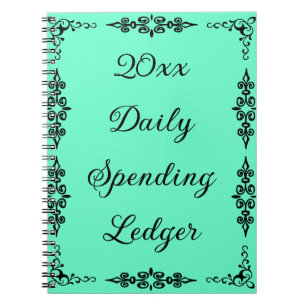 Elegant Daily Spending Ledger Budget Notebook Notizblock