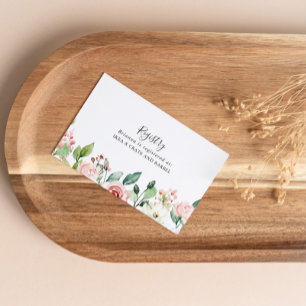 Elegant Dainty Autumn Floral Wedding Gift Registry Begleitkarte