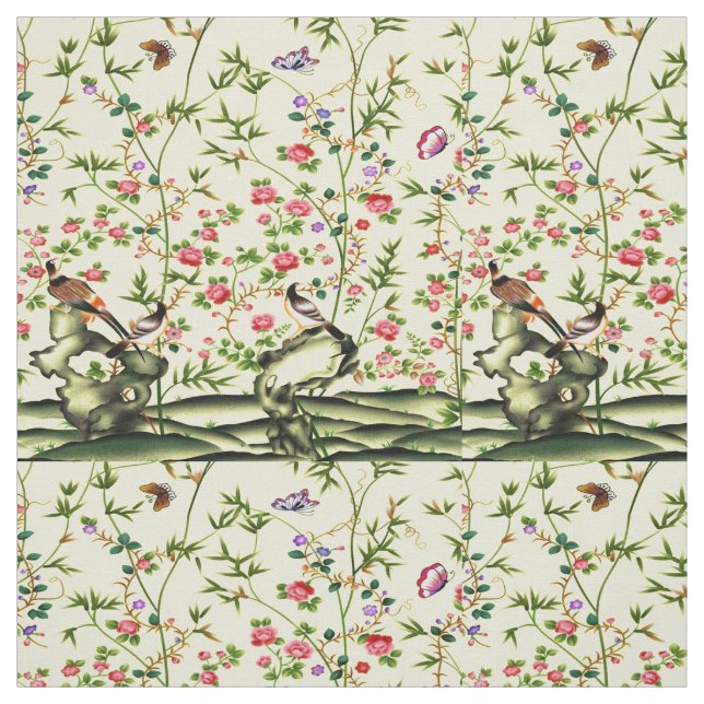 Elegant Daisies Bird Fabric Stoff (Muster)