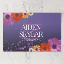 Elegant Daisies mit Lila Glitzer Hochzeit