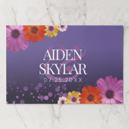 Elegant Daisies mit Lila Glitzer Hochzeit