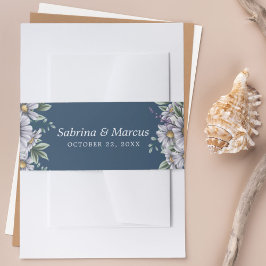 Elegant Daisy Floral Personalisiert Wedding Envelo Einladungsbanderole