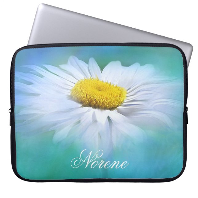 Elegant Daisy Laptopschutzhülle (Vorderseite)