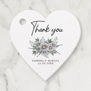 Elegant Daisy Personalisiert Wedding Vielen Dank Geschenkanhänger