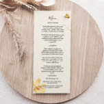 Elegant Daisy Wedding Flat Menu Menükarte<br><div class="desc">Dieses elegante Hochzeitsmenü ist perfekt für Ihre moderne,  minimalistische Hochzeit. Dieses Design ist mit schwarzer Kalligrafie mit Grün,  Dissy,  Kosmos-Blume und Bienen auf weißem Hintergrund,  um Ihre klassische Hochzeit oder minimalistische Boho Hochzeit im Frühling,  Sommer,  Herbst. Gerne stehen wir Ihnen für Fragen zu diesem Design zur Verfügung.</div>