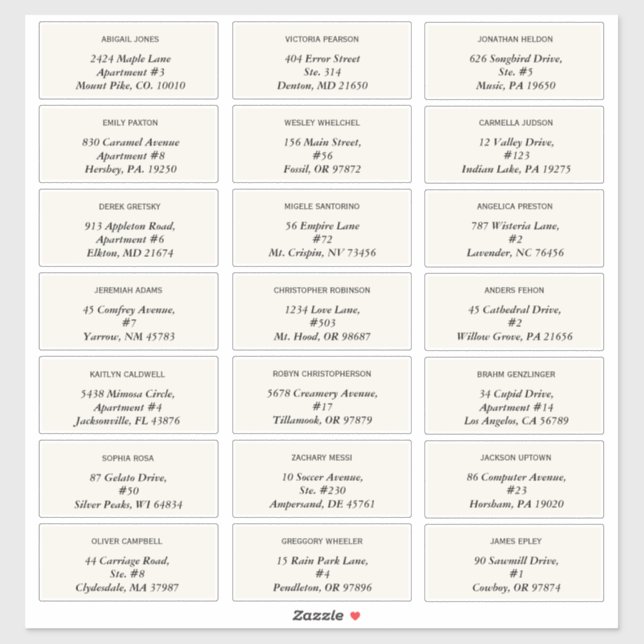 Elegant Daisy Wedding Guest Address Labels (Blatt)