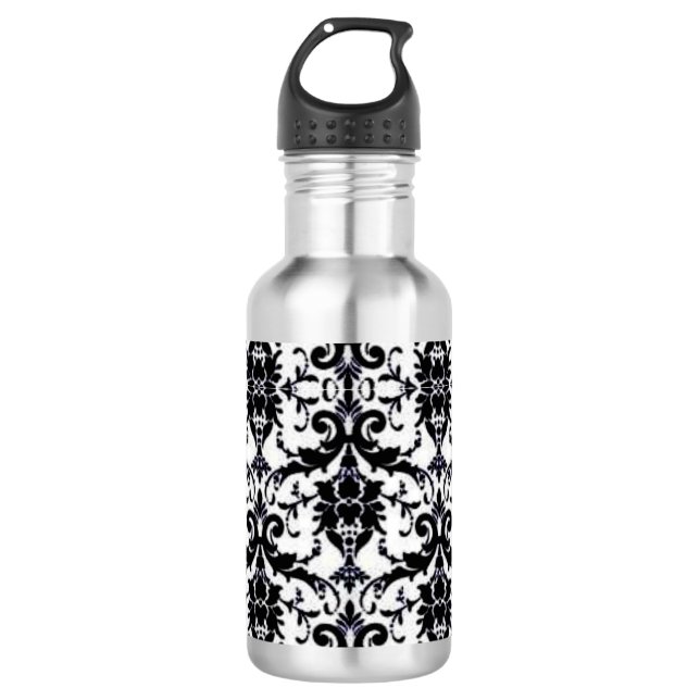 Elegant Damask Edelstahlflasche (Vorderseite)