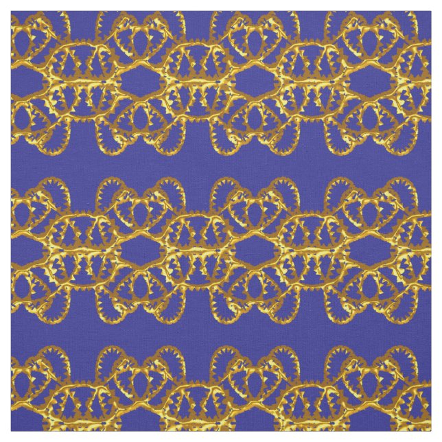 Elegant Damask Fabric Navy Blue Stoff (Muster)