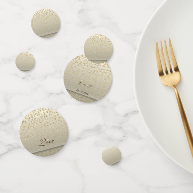 Elegant Damask ,Gold Diamonds,Liebe-Name Konfetti (Gruppe)