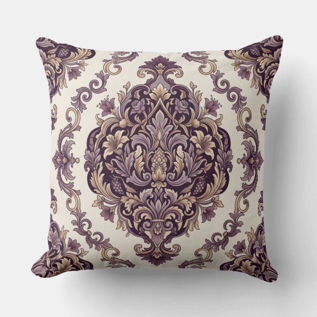 Elegant Damask Kissen (Vorderseite)