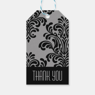 Elegant Damask Muster Vielen Dank Geschenkanhänger