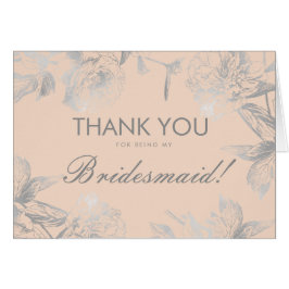 Elegant danke Brautjungfer, die Blumensilber