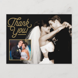 Elegant Danke Foto Wedding Postkarte