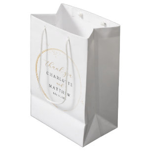 Elegant Danke, Gold Wedding Mittlere Geschenktüte