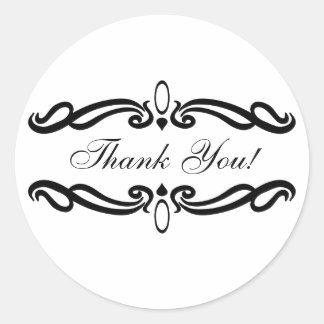 Elegant danke Ihnen, dass Sie Round Stickers hochz