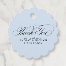 Elegant danke Ihnen Dusty Blue Wedding Geschenkanhänger