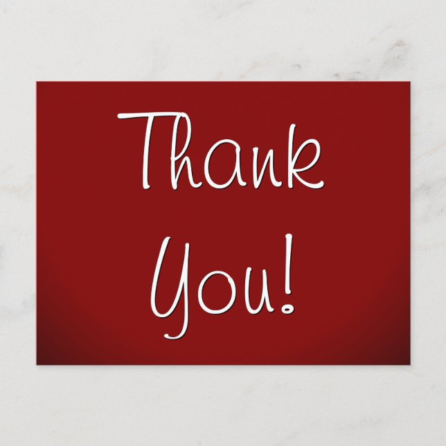 Elegant "Danke!" Postkarte (Vorderseite)