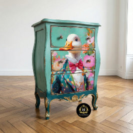 Elegant Dapper Duck Whimsical Decoupage Seidenpapier