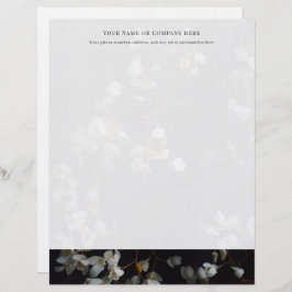 Elegant Dark and white Floral Letterhead Briefbogen