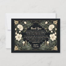 Elegant Dark Art Nouveau Floral Wedding Vielen Dan