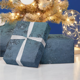 Elegant Dark Blue Stickerei Sparkle Geschenkpapier