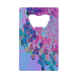 Elegant Dark Blue und Magenta Limelight Hydrangea Geldbeutel Flaschenöffner