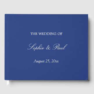 Elegant Dark Blue Wedding Guest Book Gästebuch
