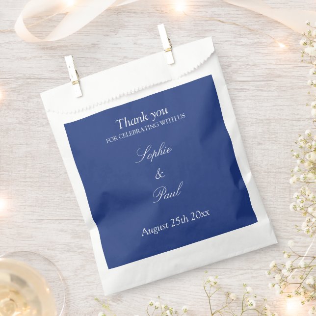Elegant Dark Blue Wedding Vielen Dank für Ihre Unt Geschenktütchen (Ausgeschnitten)