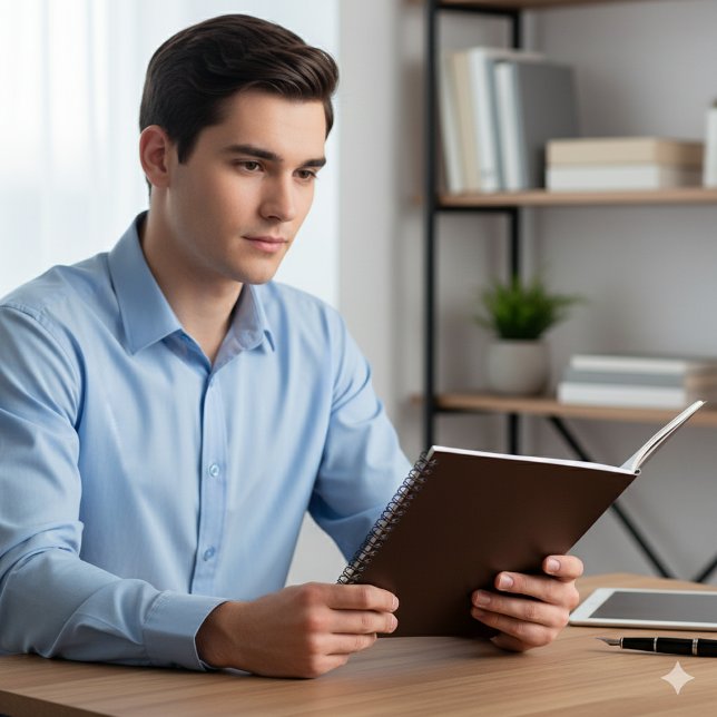 Elegant Dark Brown Leather Texture Writing Notizblock (Von Creator hochgeladen)