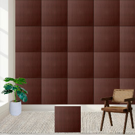 Elegant Dark Brown Leather Textured Fliese
