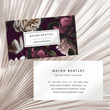 Elegant Dark Floral on Plum