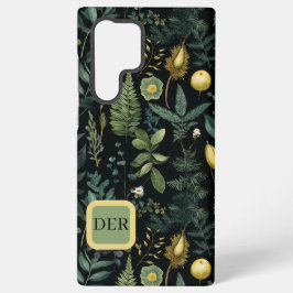 Elegant Dark Floral – Personalized Botanical Samsung Galaxy Hülle