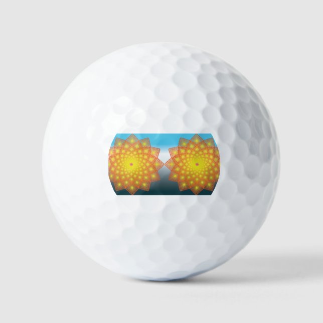Elegant Dark Red Geometric Pattern Stainless Steel Golfball (Vorderseite)
