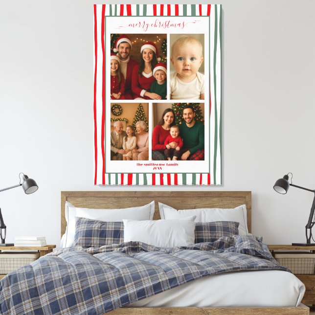 Elegant decor room family Photo merry Christmas Leinwanddruck (Insitu (Schlafzimmer))