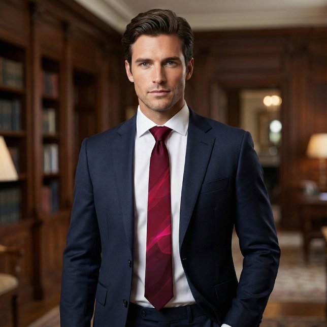 Elegant Deep Burgundy Abstract Wave Krawatte (Von Creator hochgeladen)