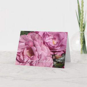 Elegant Deep Pink Rose Geburtstag Karte