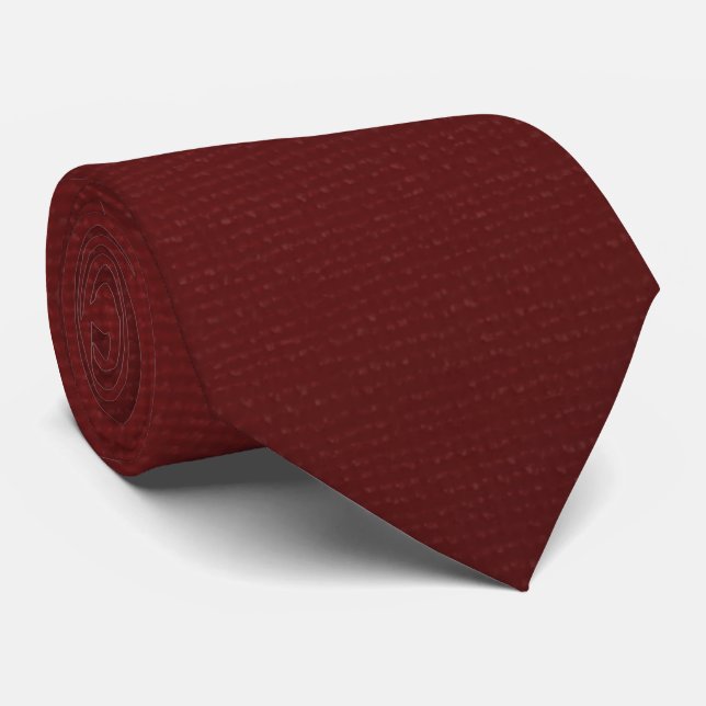 Elegant Deep Red Textured Neck Tie Krawatte (Gerollt)