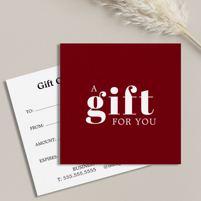 Elegant Deep Red White Beauty Salon (Von Creator hochgeladen)