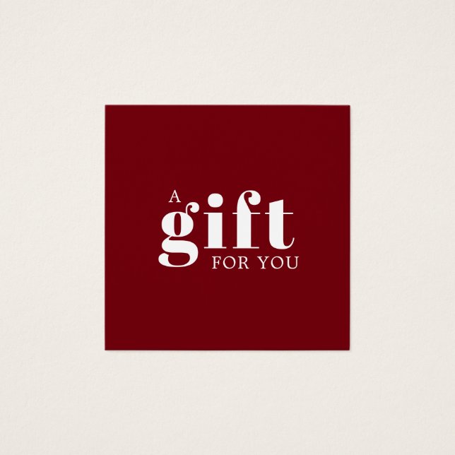 Elegant Deep Red White Beauty Salon (Vorderseite)