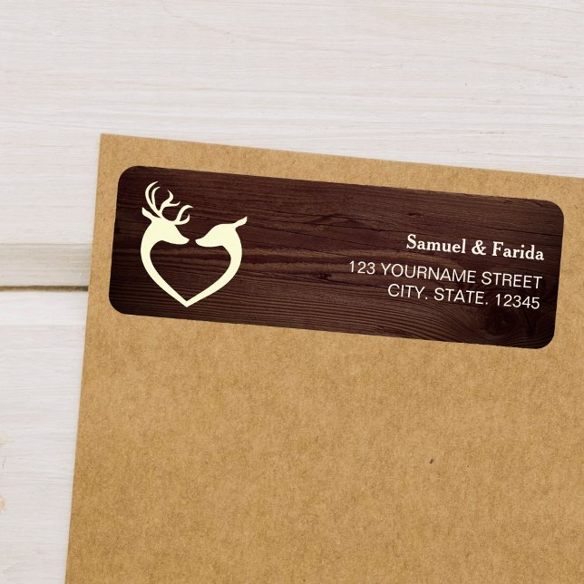 Elegant Deer Heart Rustic Wood Wedding (Von Creator hochgeladen)