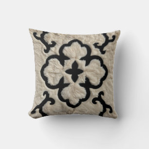 Elegant: Dekorative Kilim-Kissen in Schwarz und We Kissen