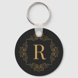Elegant dekoriert Golden SF Mit Monogramm Schlüsselanhänger