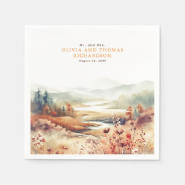 Elegant Delicate Fall Nature Serviette