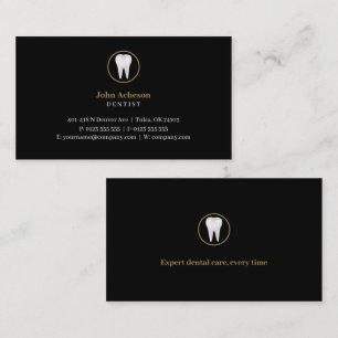 Elegant Dental   Blau Visitenkarte